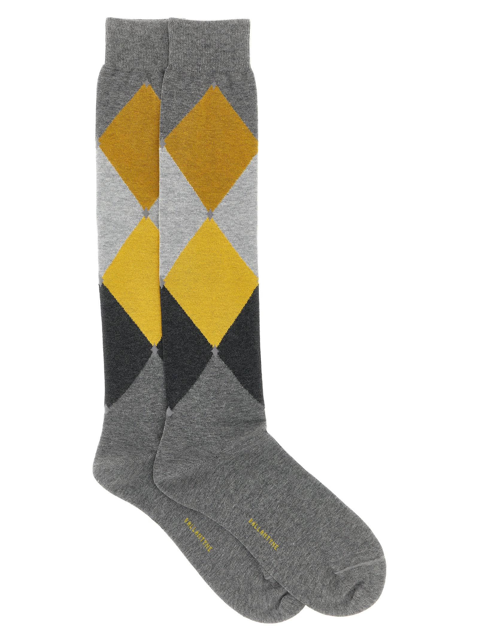 Ballantyne Knee-high Argyle Pattern Diamond Socks In Multi