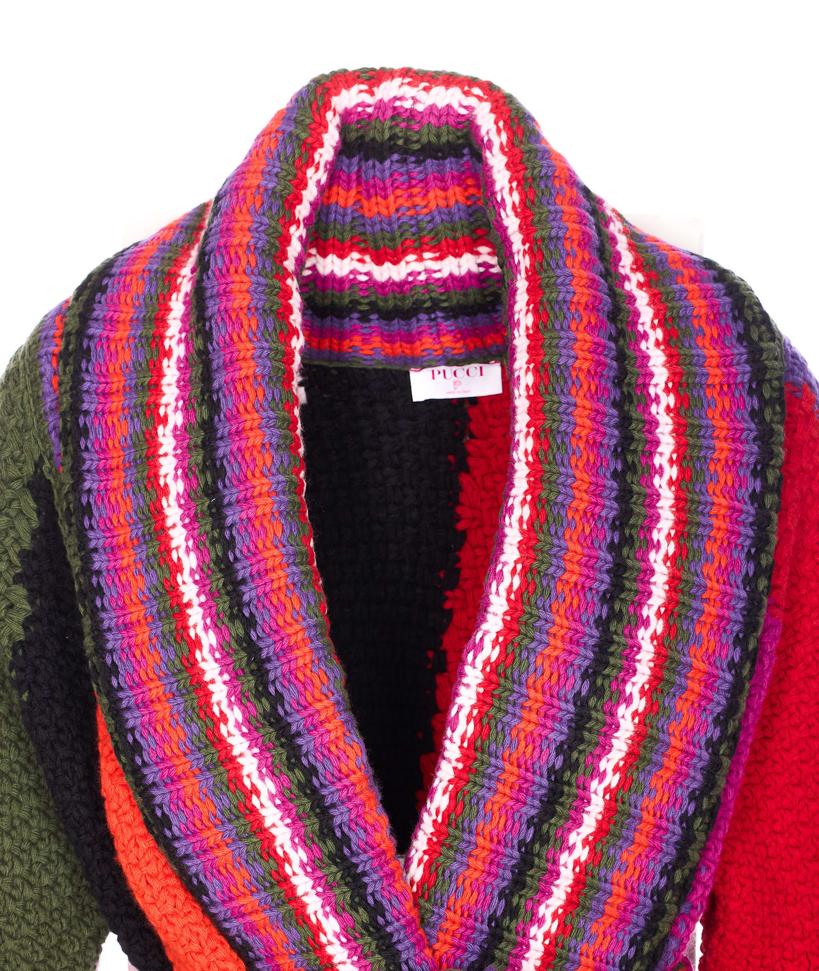 Pucci Knitted Cardigan In Red