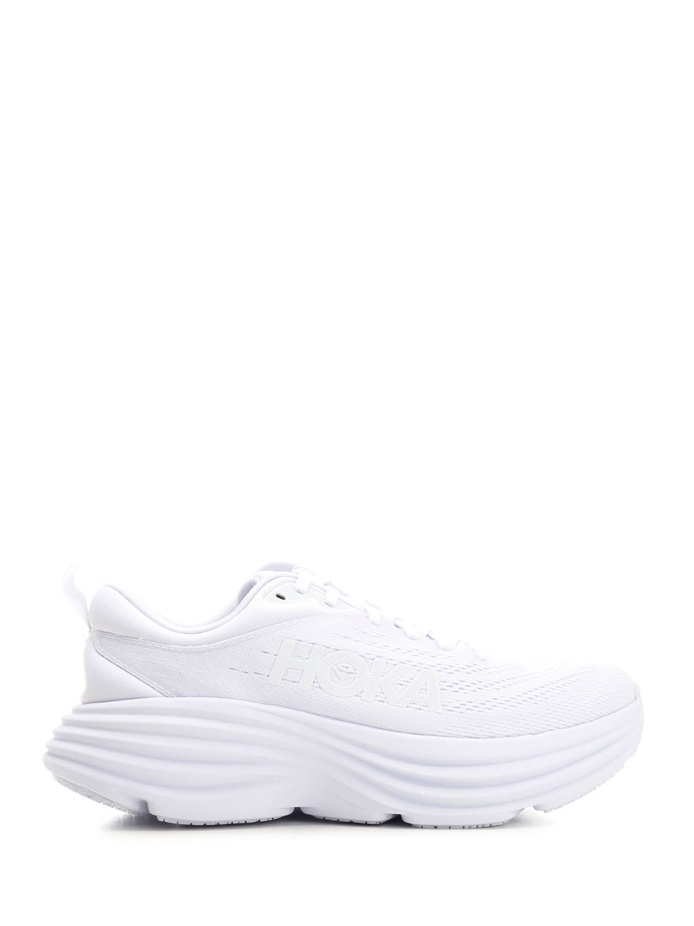 Shop Hoka Black Bondi 8 Sneaker In White