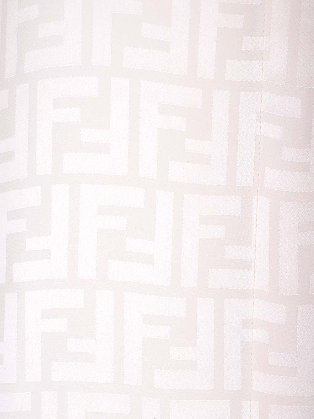 Fendi White Ff Silk Shirt In Beige