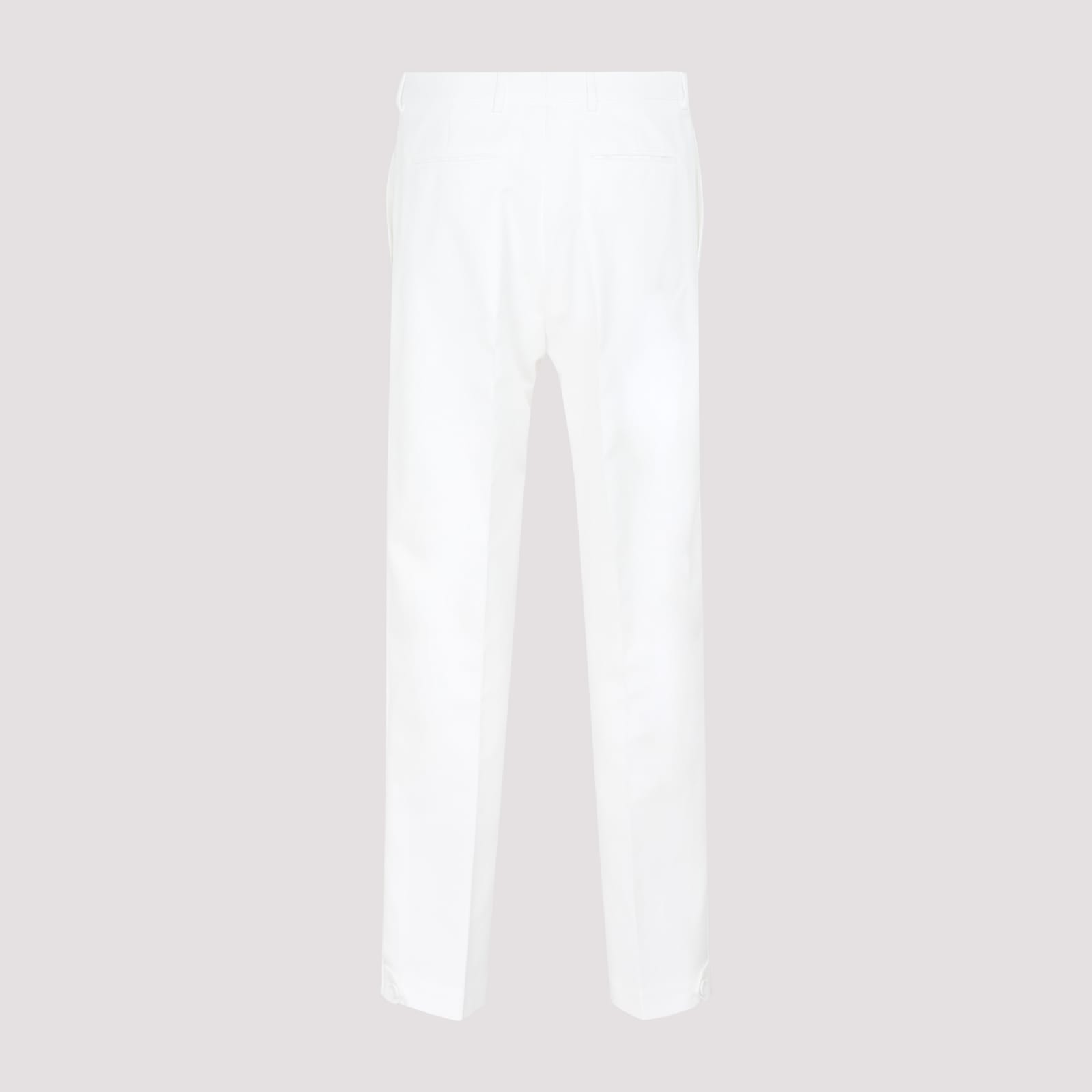 Shop Dior Ankle Slit Detail Pants In Ivory