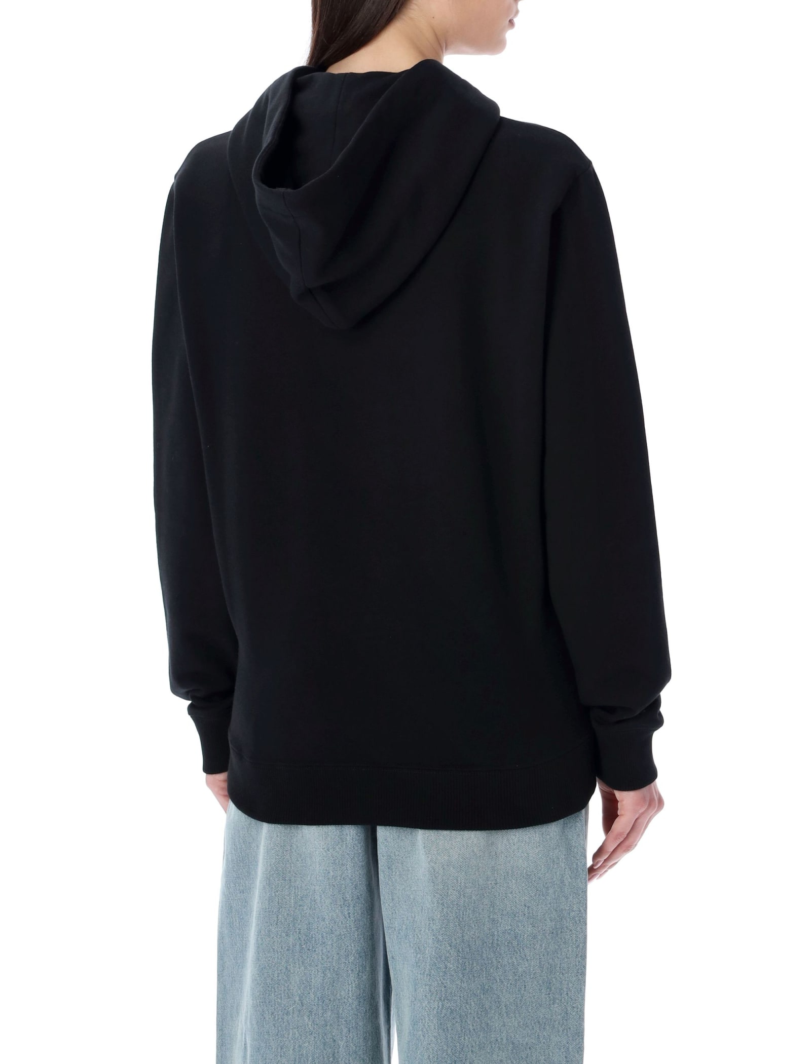 Shop Saint Laurent Classic Hooded Sweatshirt In Black