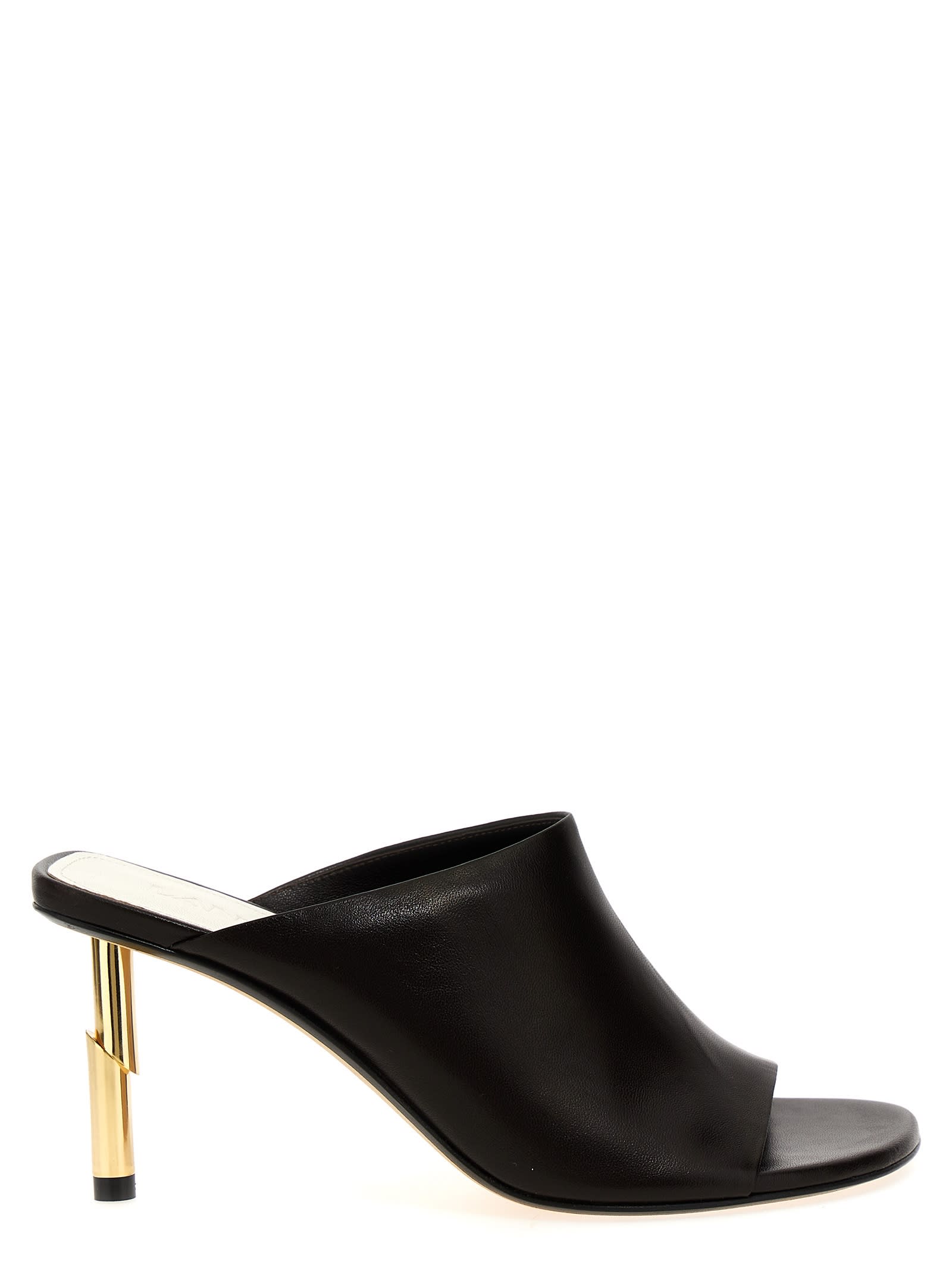 Shop Lanvin Sequence Mules In Brown