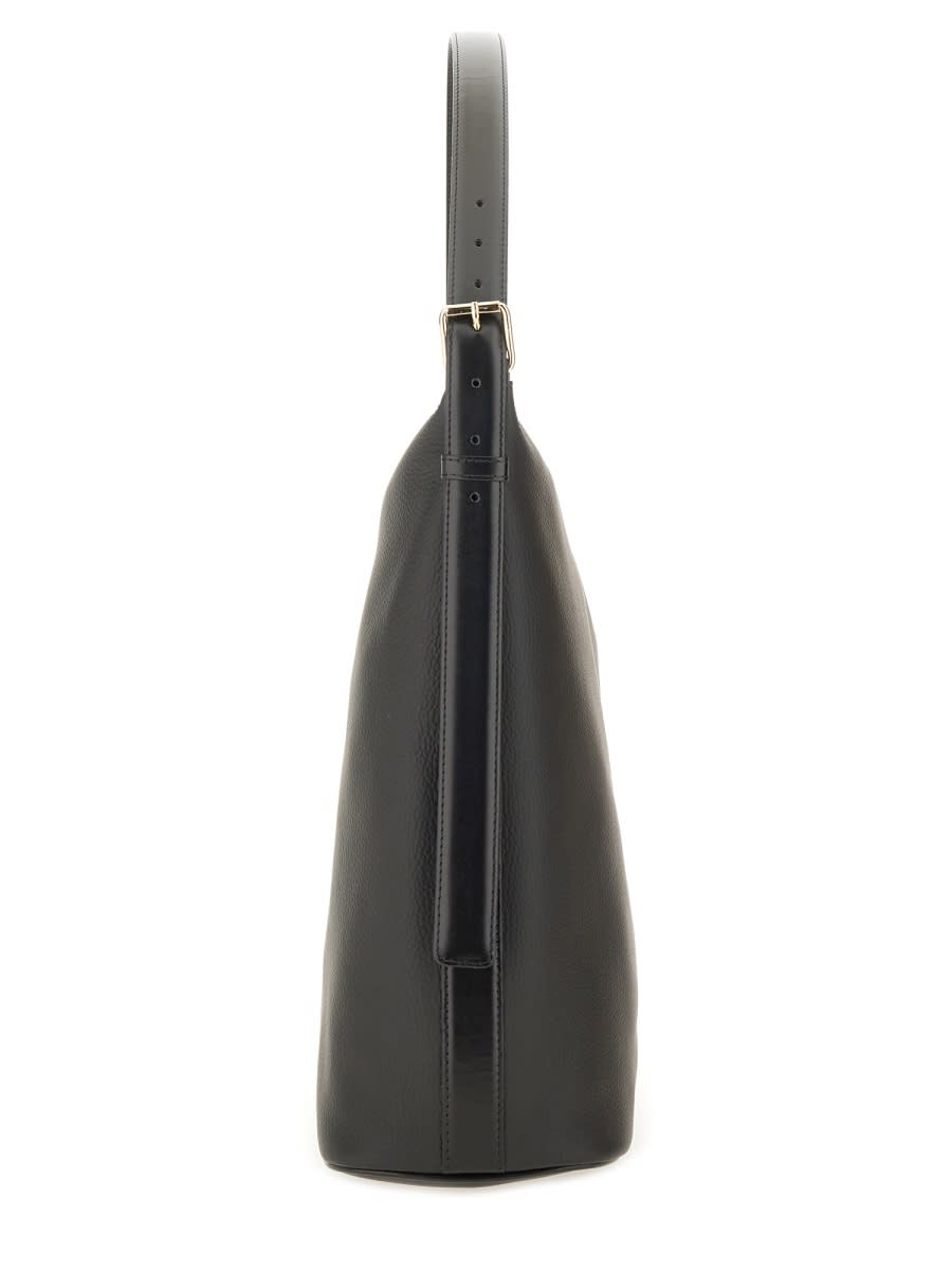 Apc A.p.c. Vera Maxi Smooth Leather Bag In Gray