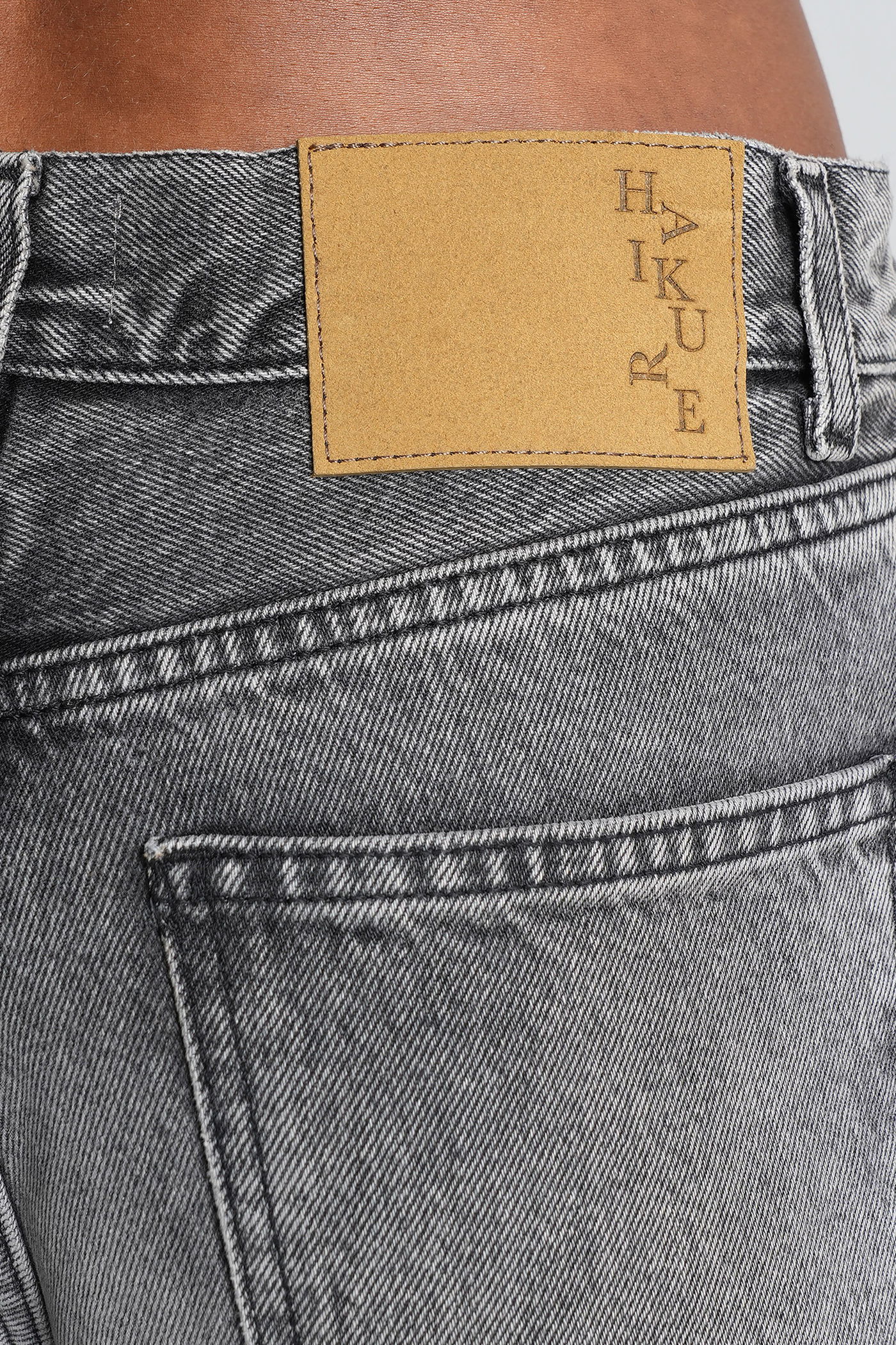 Haikure Korea Jeans In Grey Denim In Gray