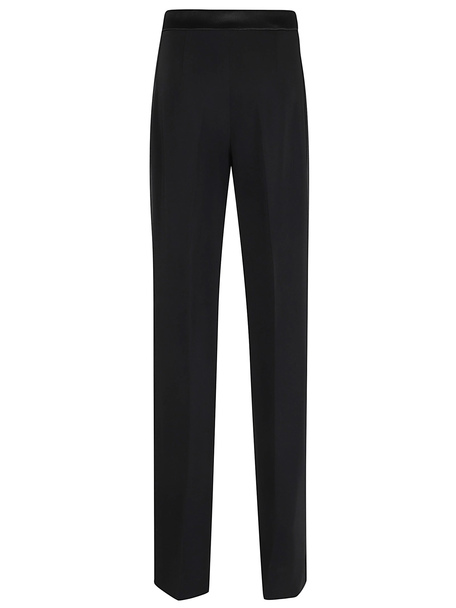 Shop Alberta Ferretti Cady Viscosa Stretch Pants In Nero