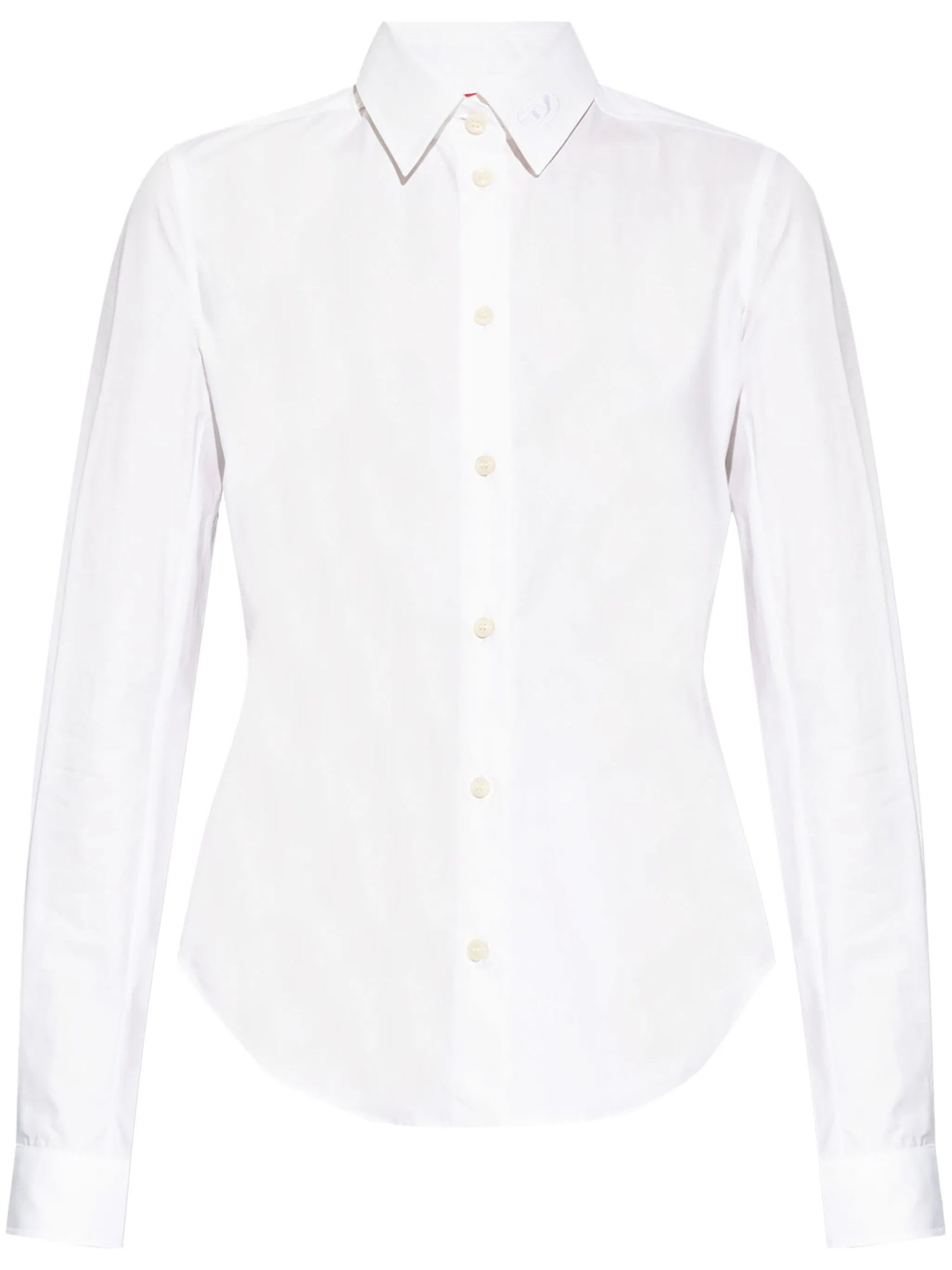 Shop Diesel White Cotton C-gisel-p1 Shirt