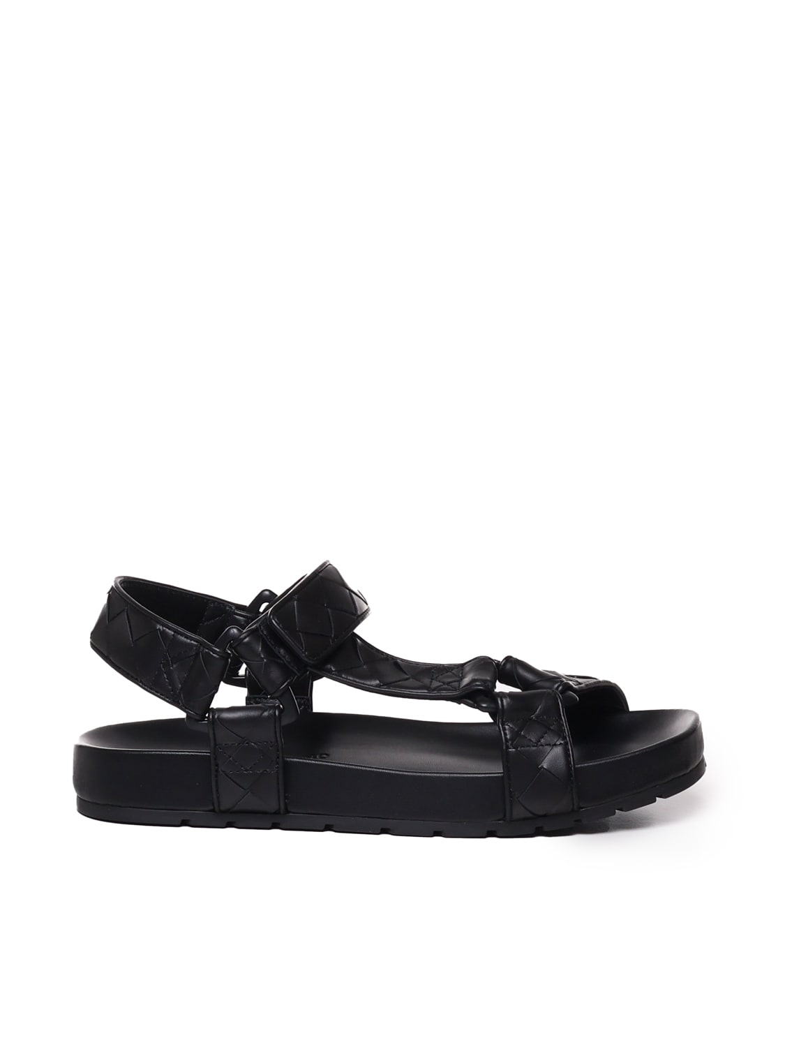 Shop Bottega Veneta Trip Sandals In Black