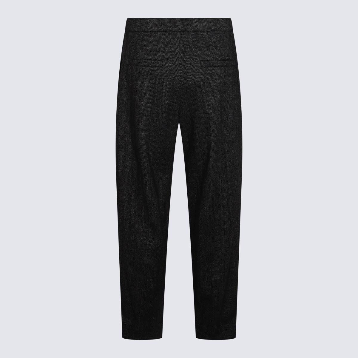 Shop Brunello Cucinelli Grey Wool Pants