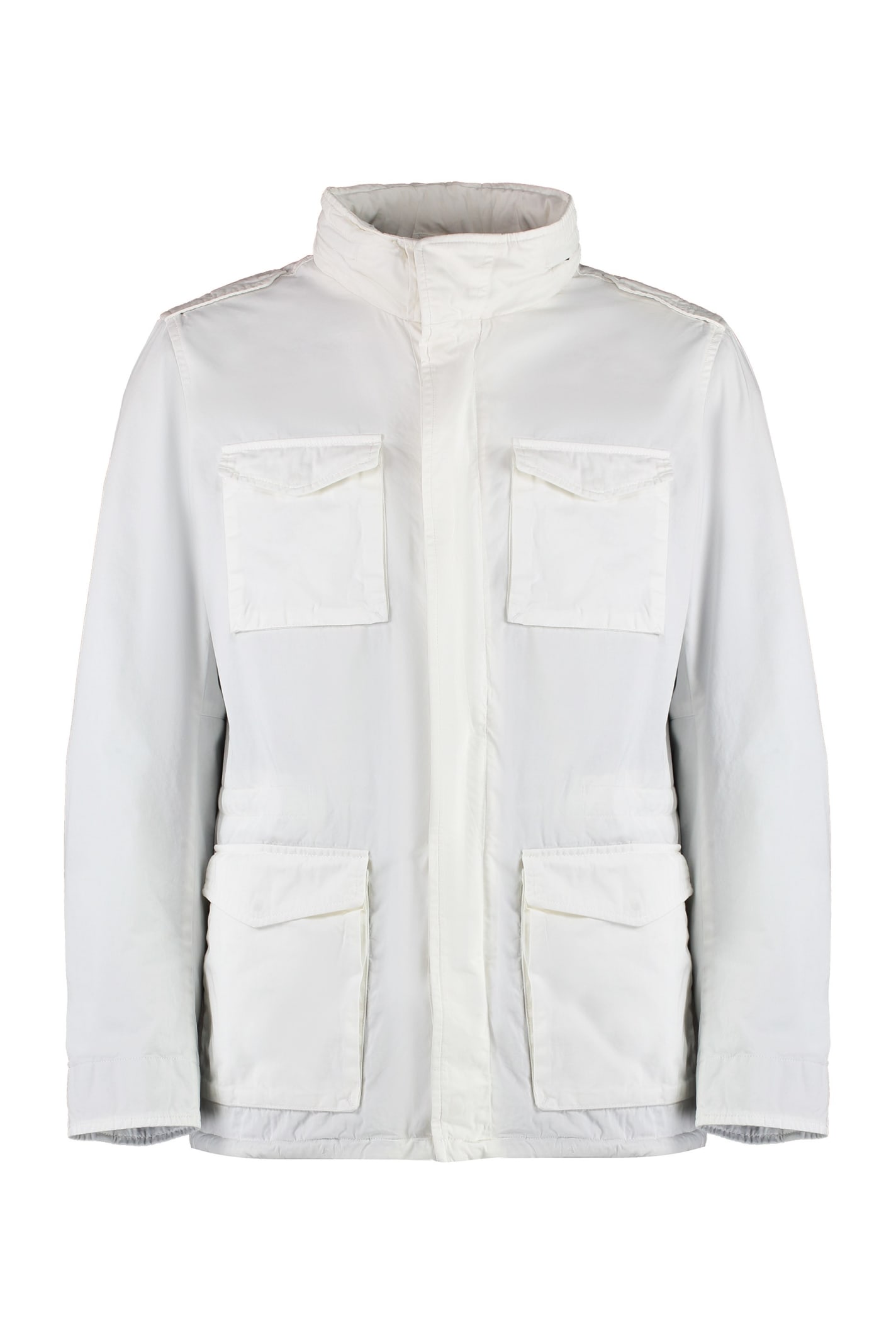 Herno Field Button-front Cotton Jacket In White