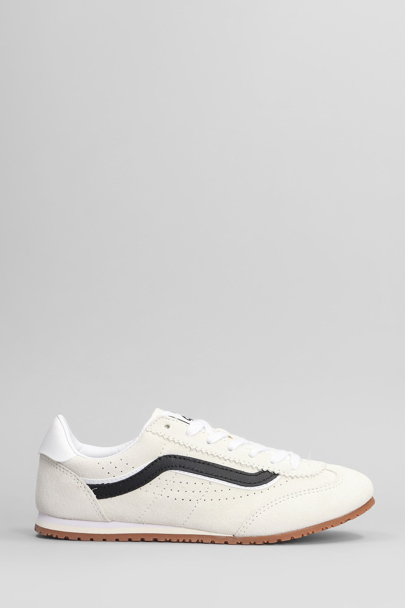 Super Lowpro Sneakers In White Suede