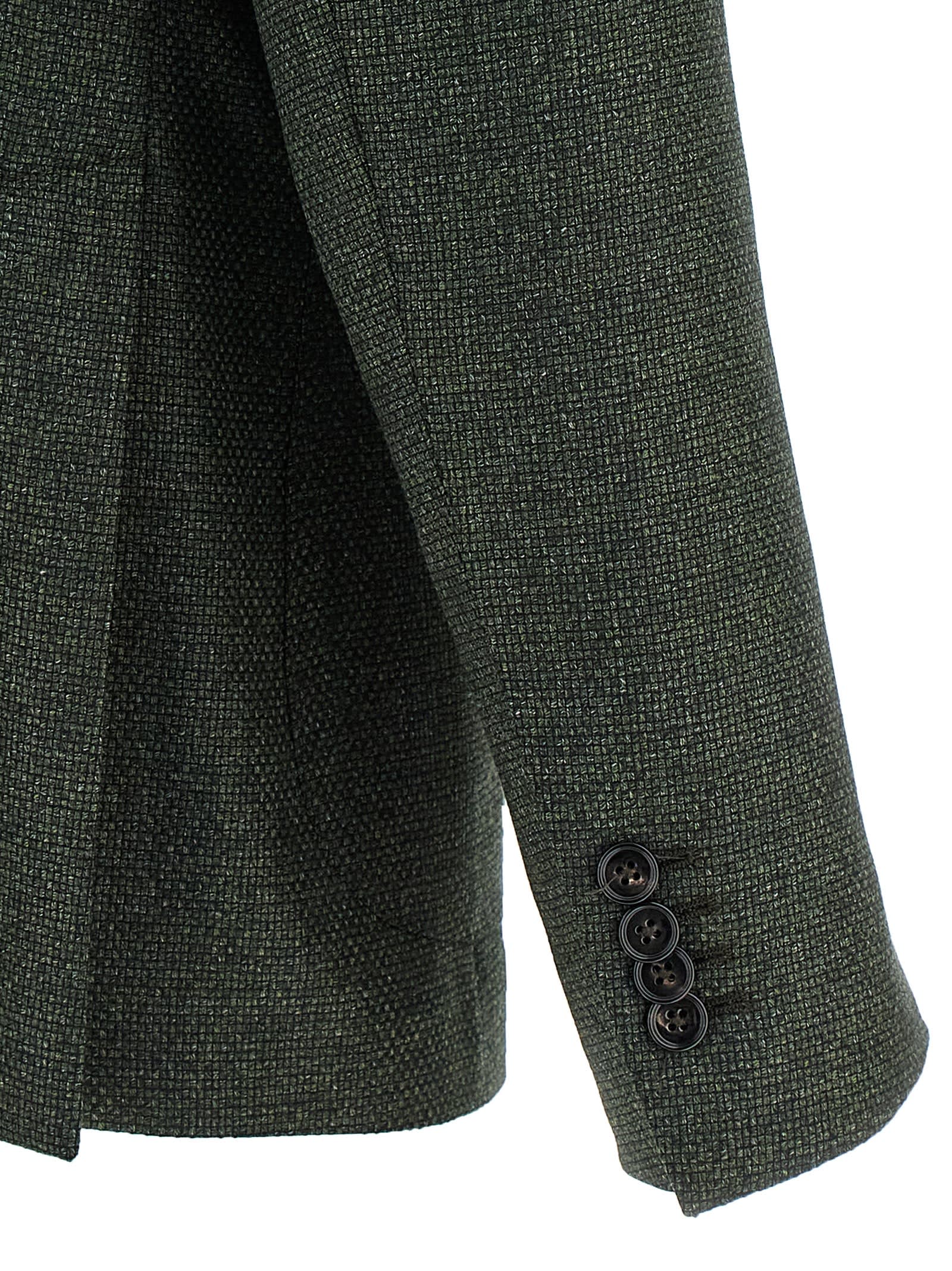 Tagliatore Double Breased Bottoned Blazer Montecarlo In Green
