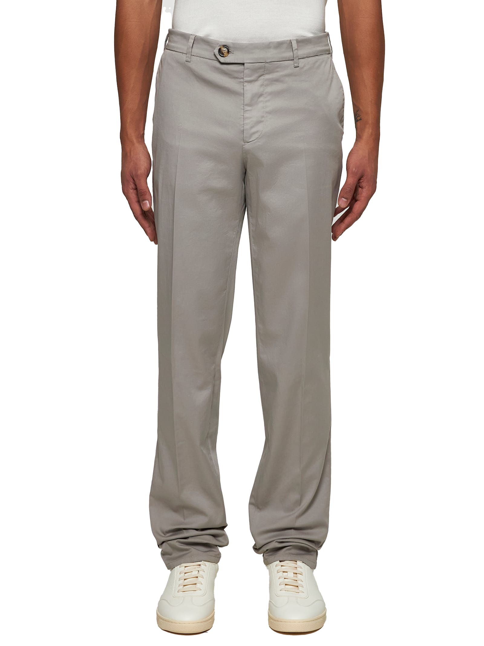 Brunello Cucinelli Chinos In Kaky