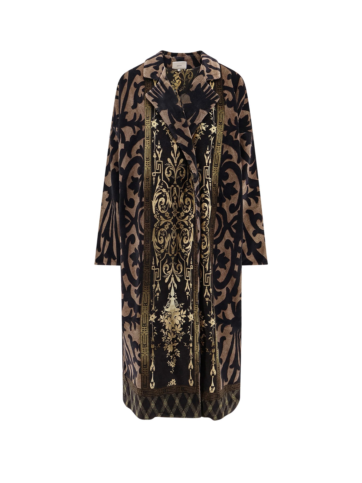 Pierre-louis Mascia Jacquard Cotton Coat In Multi