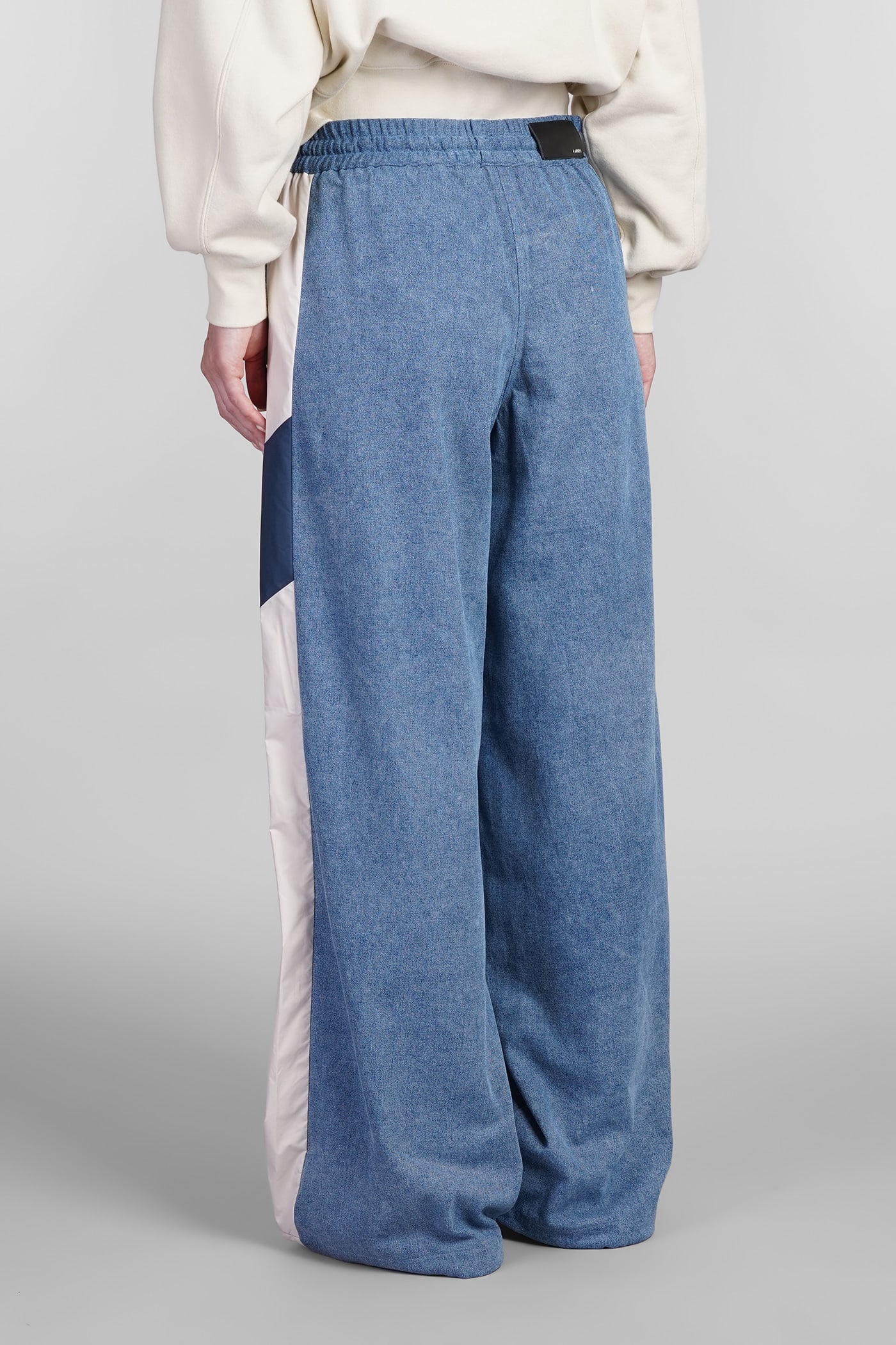 Shop Amiri Pants In Blue Nylon