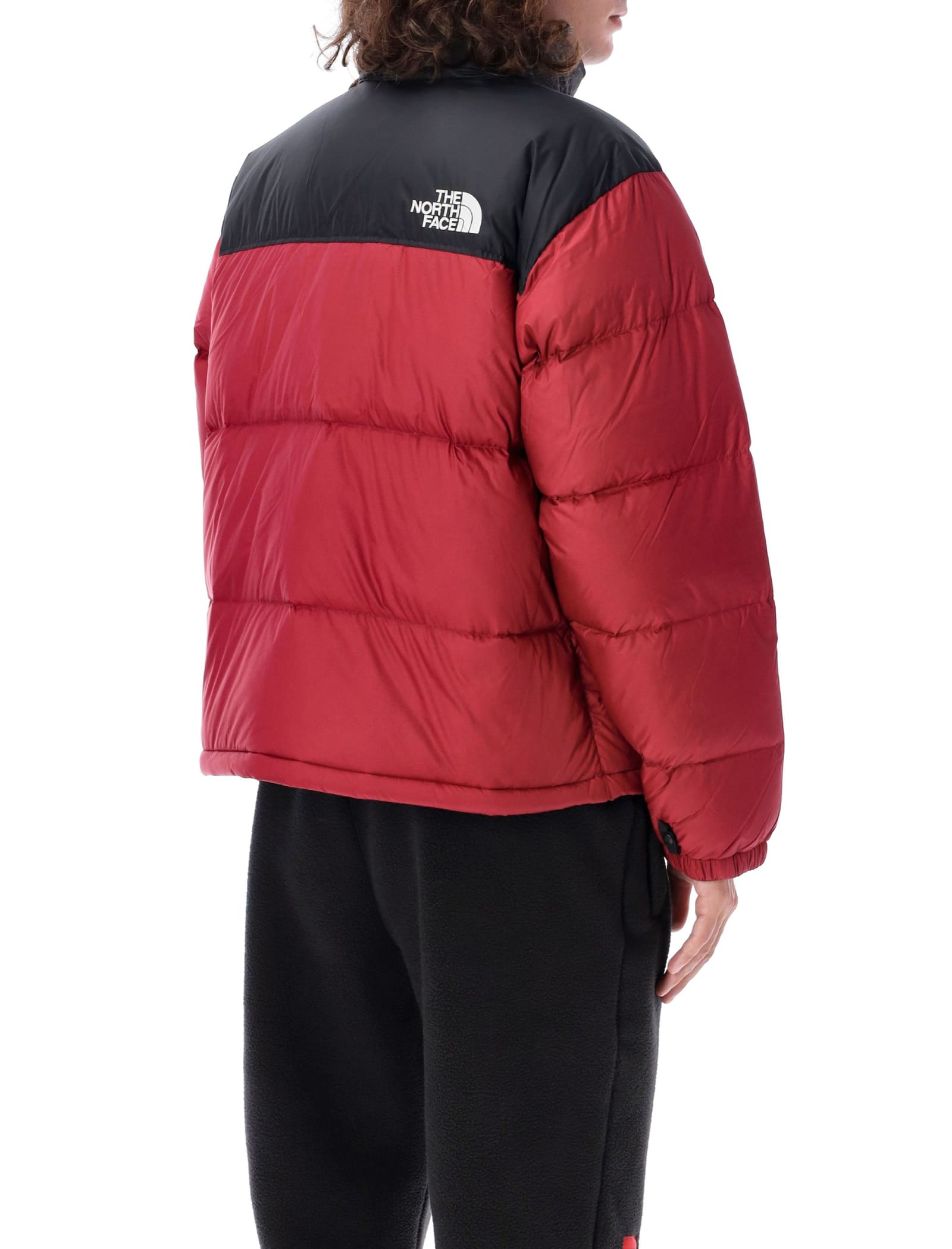 Shop The North Face 1996 Retro Nuptse Jacket In Betroot/tnf Black