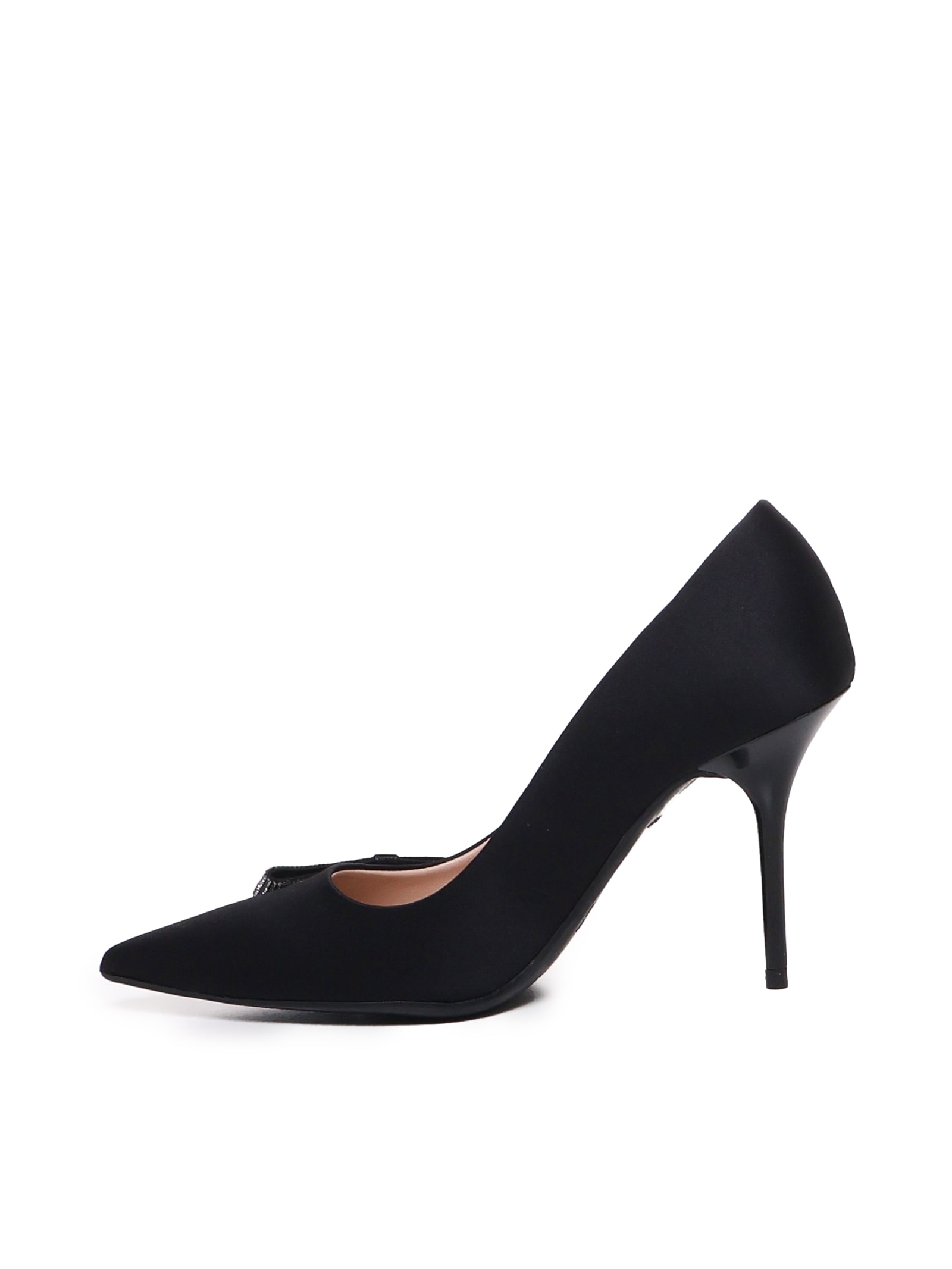 Shop Love Moschino Pumps In Satin In Black