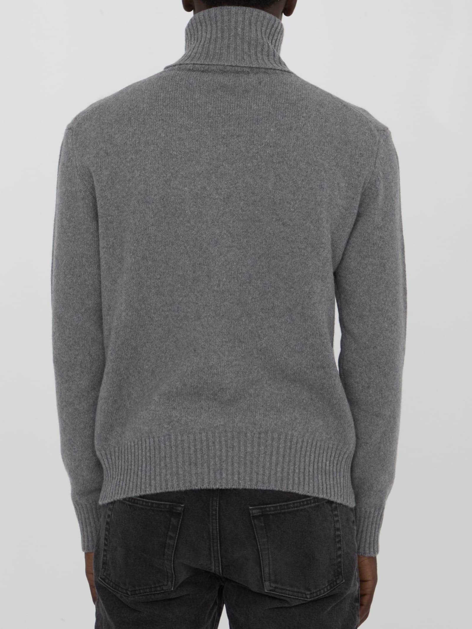 Shop Ami Alexandre Mattiussi Ami De Coeur Sweater In Grey