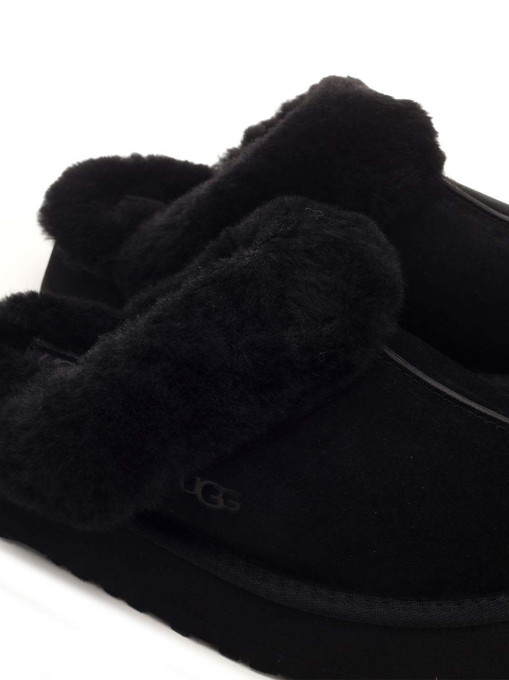 Ugg Black Disquette Slippers In Black