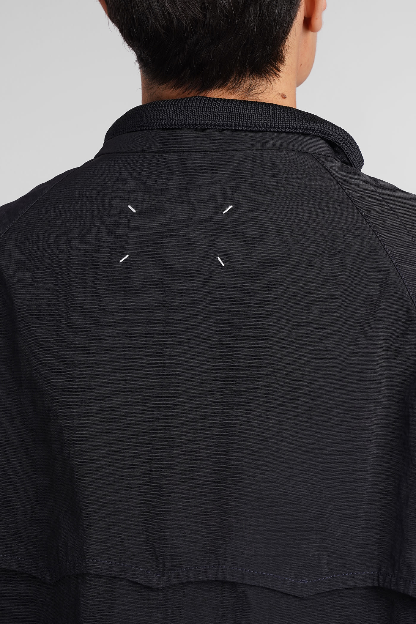 Shop Maison Margiela Casual Jacket In Black Polyamide