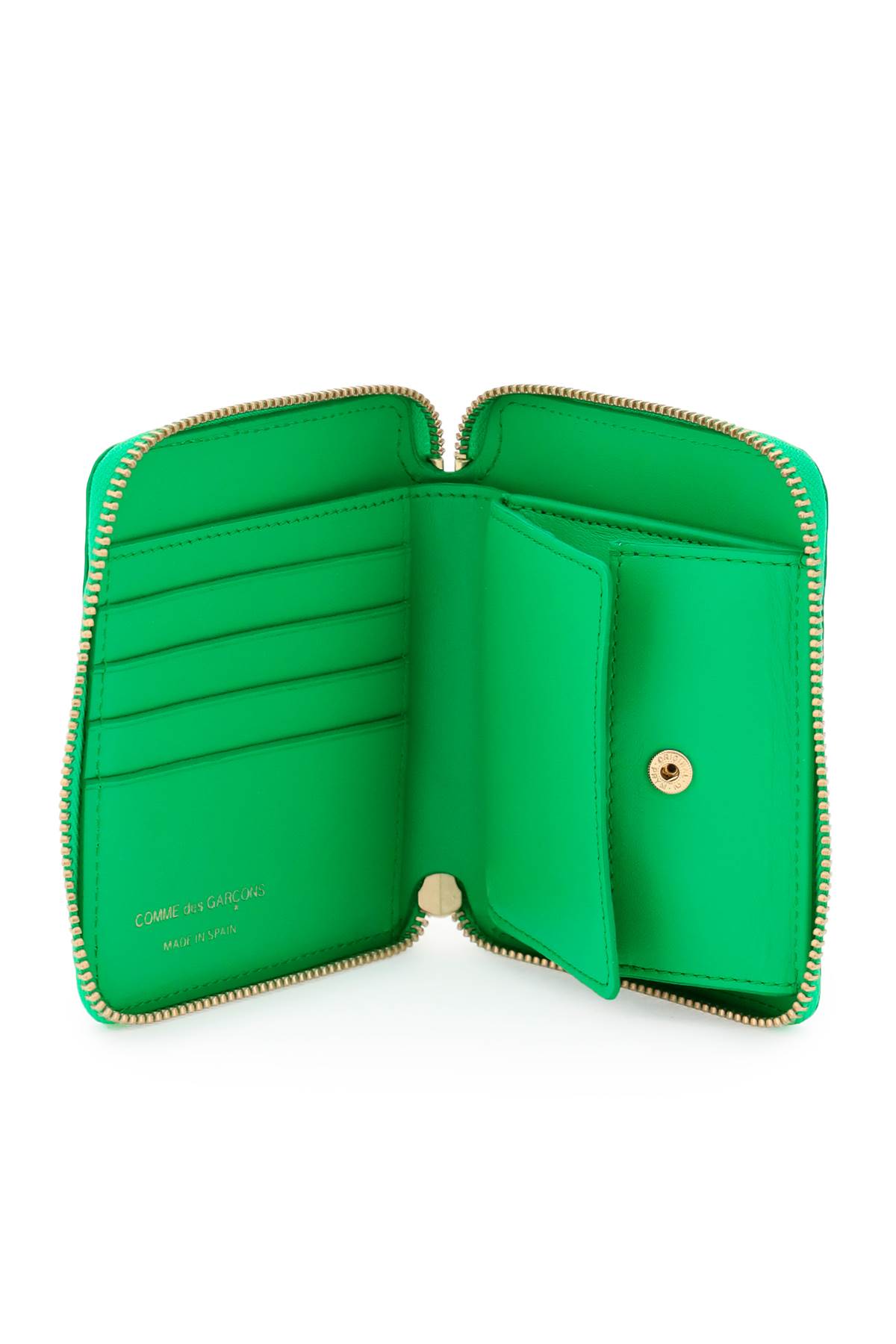 Comme Des Garçons Zip-around Wallet In Green