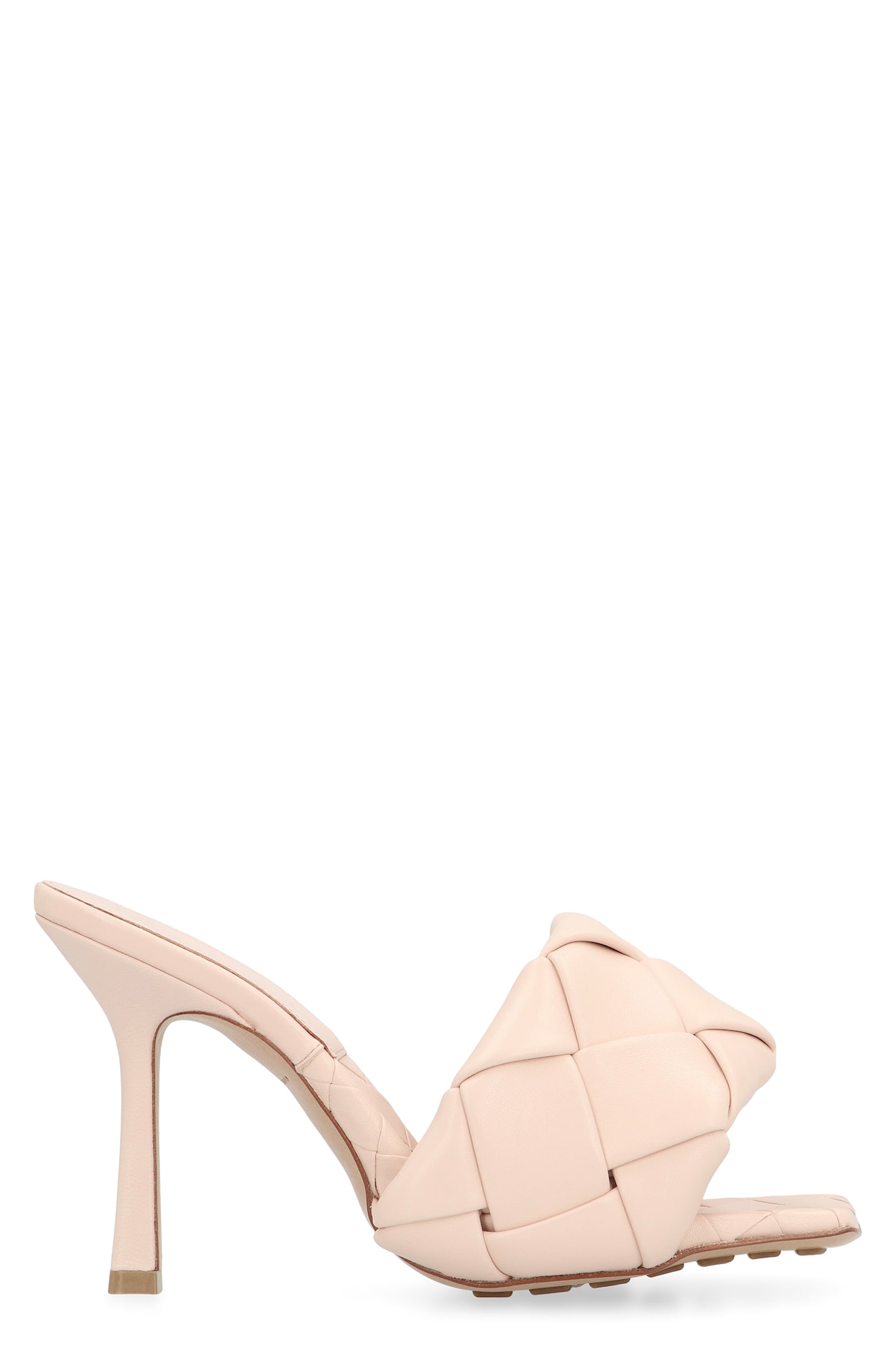 Bottega Veneta 90mm Lido Woven Leather Slide Sandals
