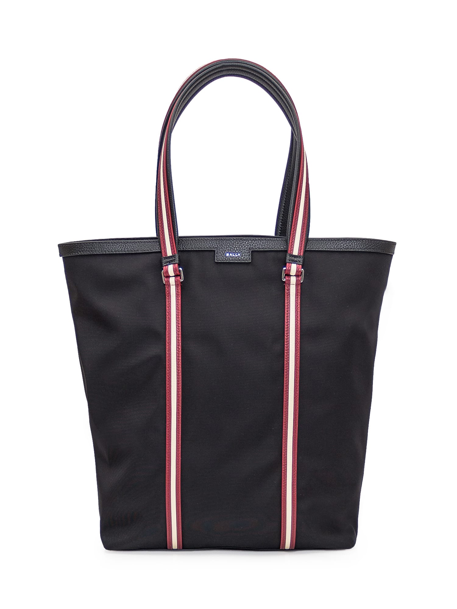 Shop Bally Code Tote Bag In Black+palladio