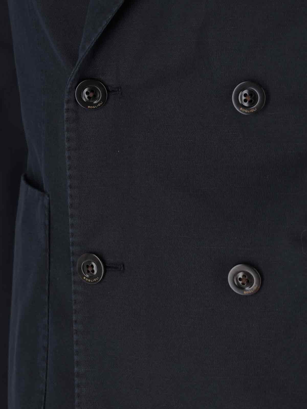 Boglioli Double-breasted Blazer In Blue