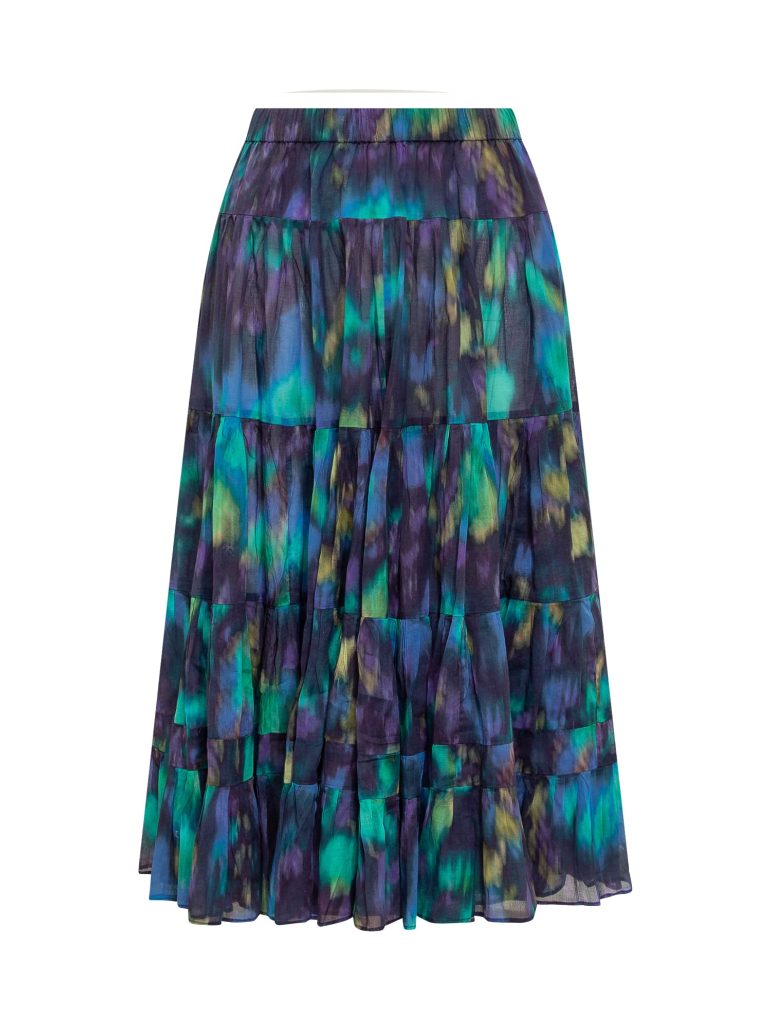 Shop Marant Etoile Elfa Skirt In Blue Green