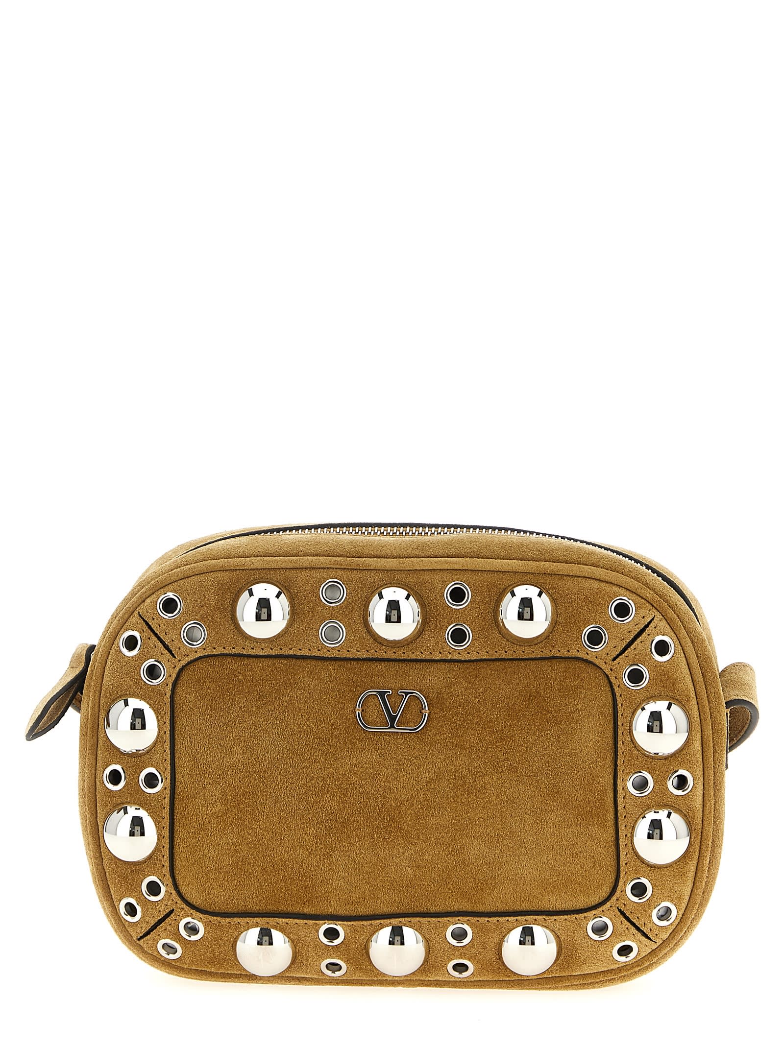 Valentino Garavani Garavani 'nellcôte' Shoulder Bag In Gold