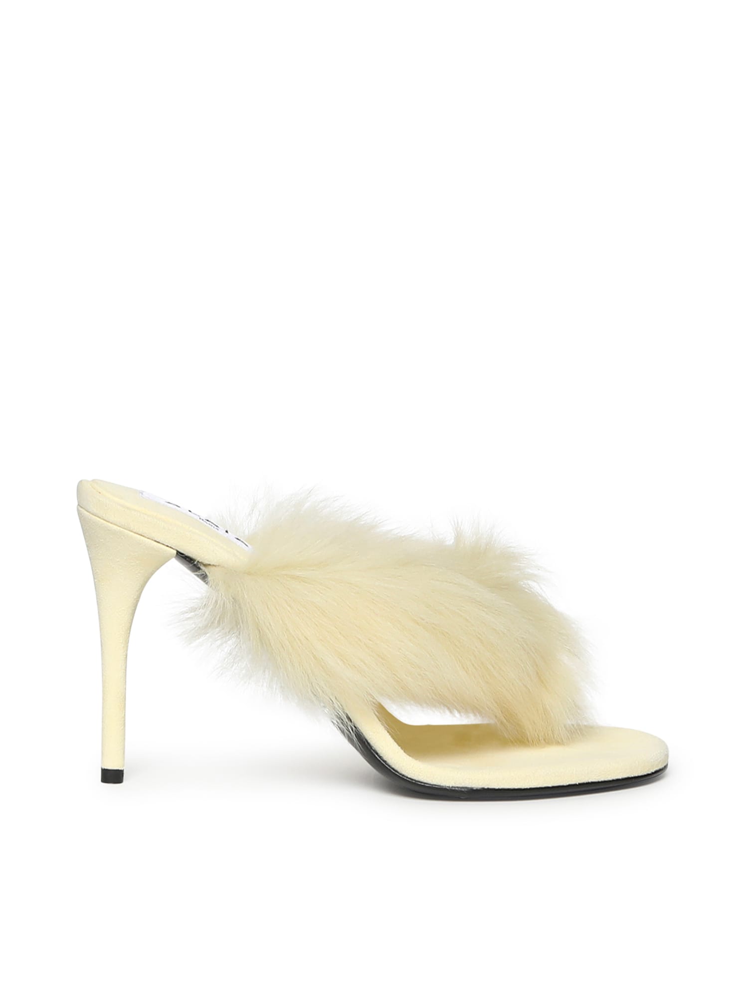 Alaïa Leather And Shearling Flip-flop Mules