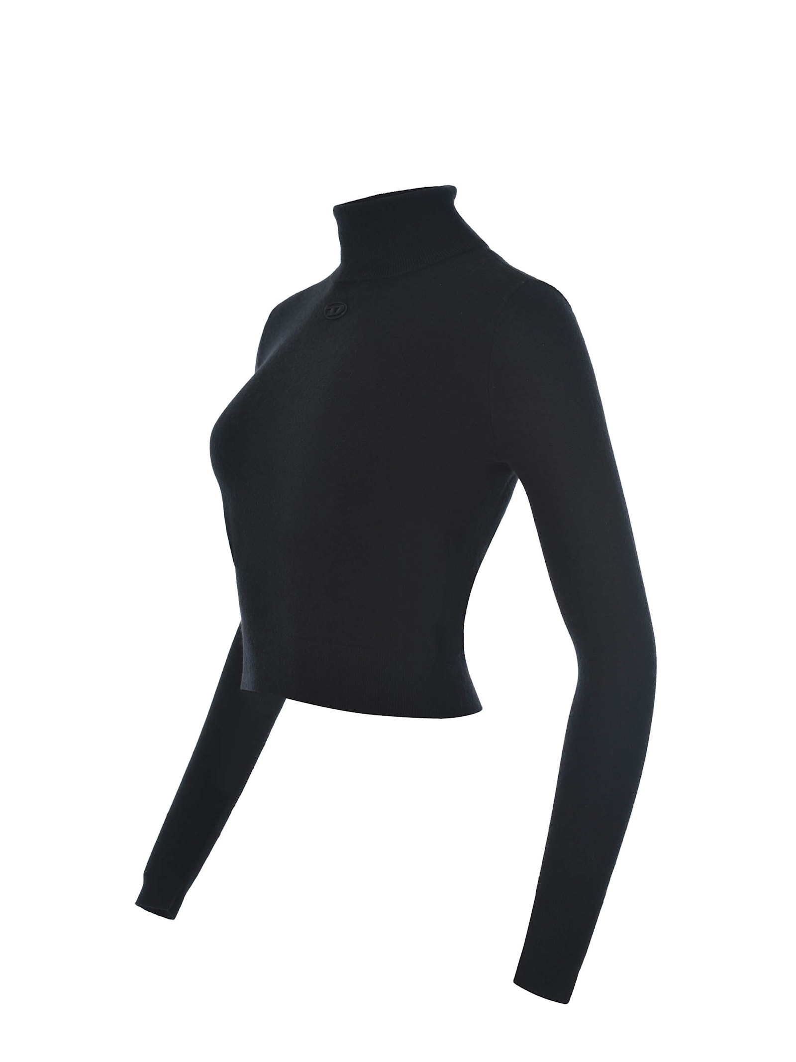 Shop Diesel Turtleneck Sweater  M-areesax-tn Made Of Wool And Cashmere In Black