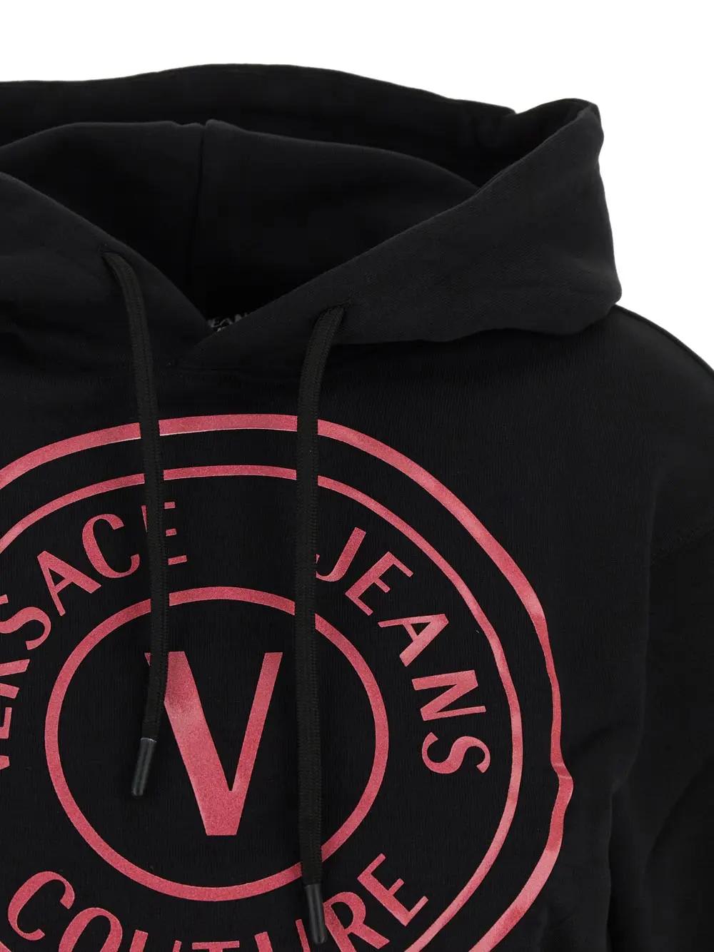 Versace Jeans Couture Logo Hoodie In Black