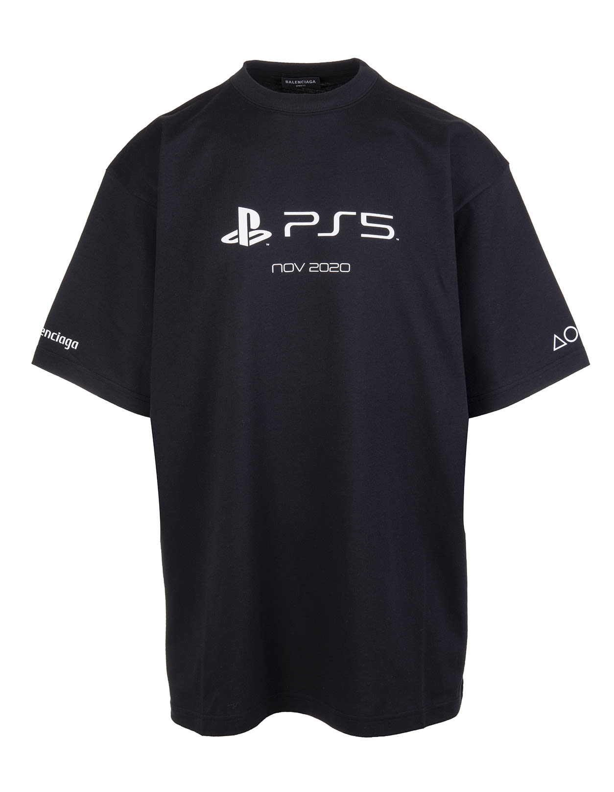 Balenciaga Man Black Boxy Playstation T-shirt