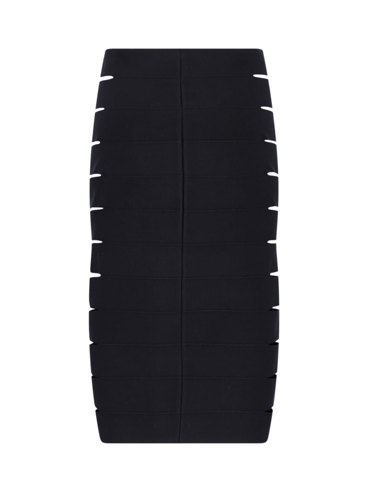 Shop Alaïa Sheath Midi Skirt In Black