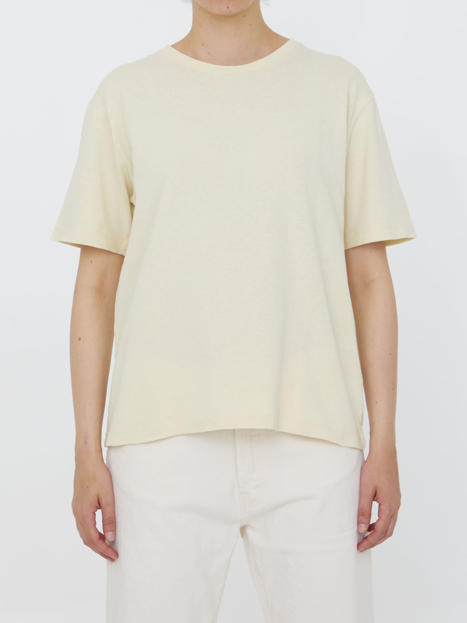 Khaite Mae T-shirt In Cream