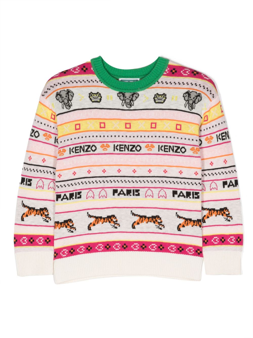 Shop Kenzo Jungle Game Pullover In Ivory