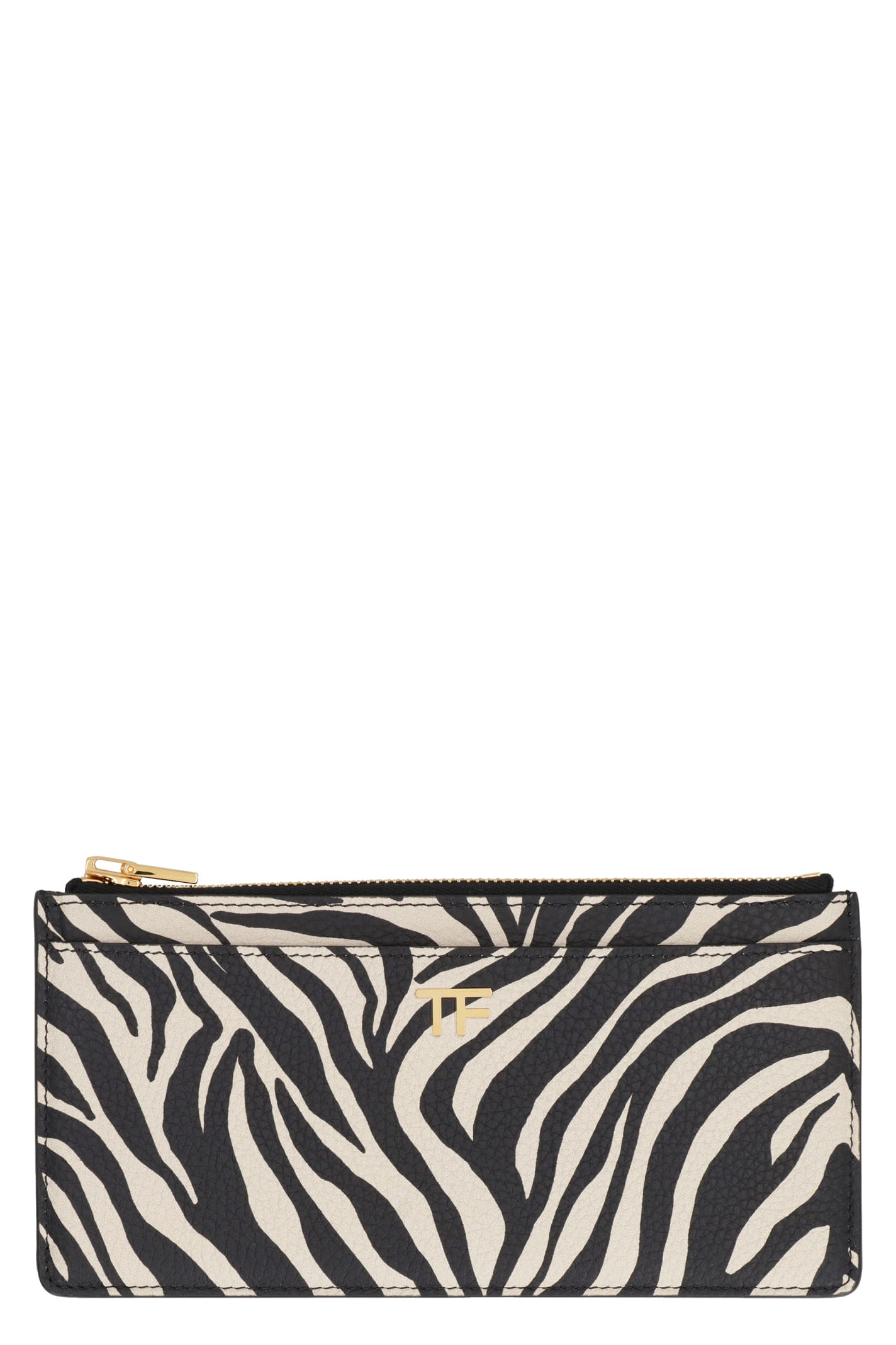 Shop Tom Ford Printed Leather Card Holder In Animalier