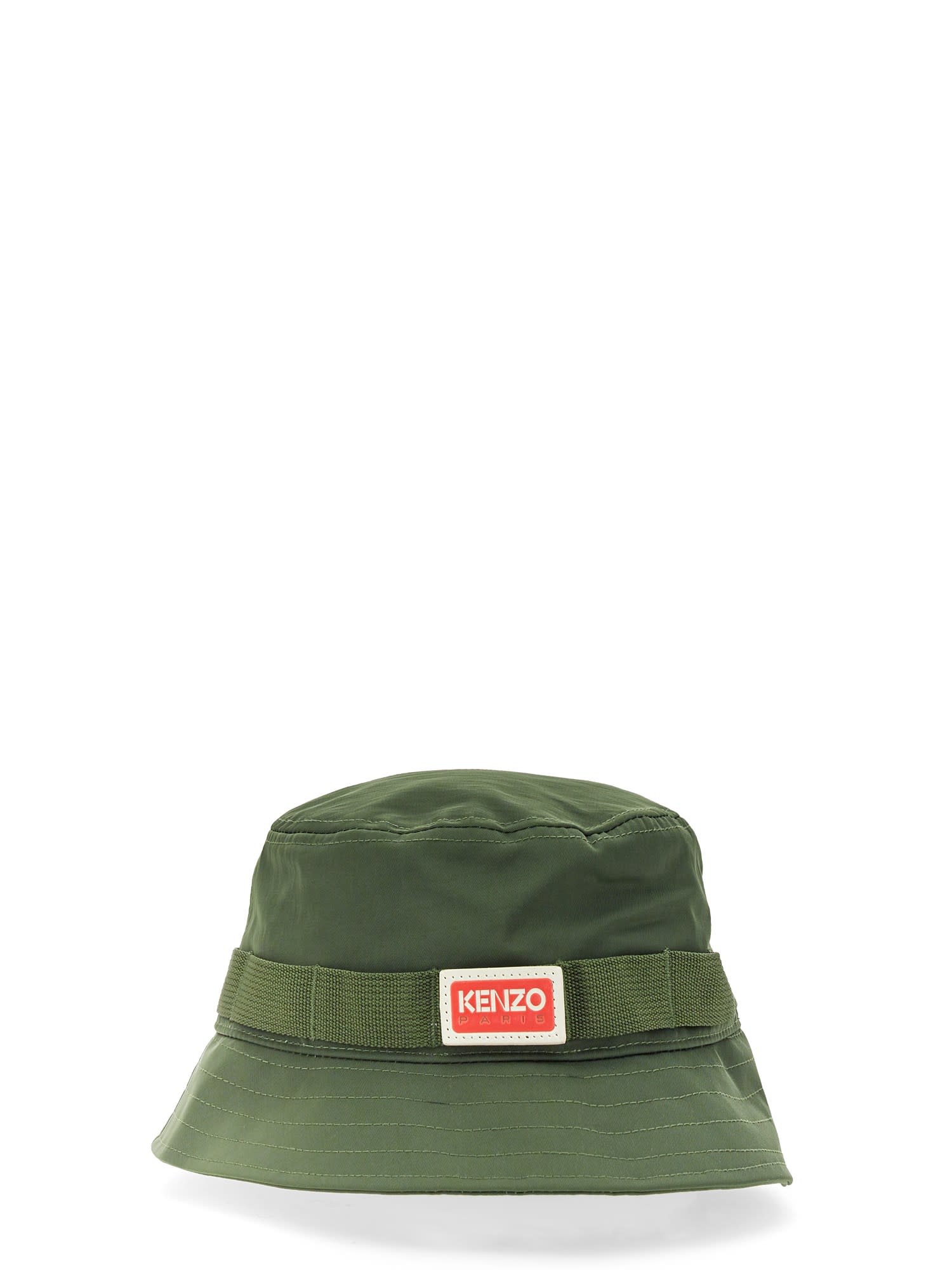 Kenzo Jungle Logo-patch Bucket Hat In Dark Khaki | ModeSens