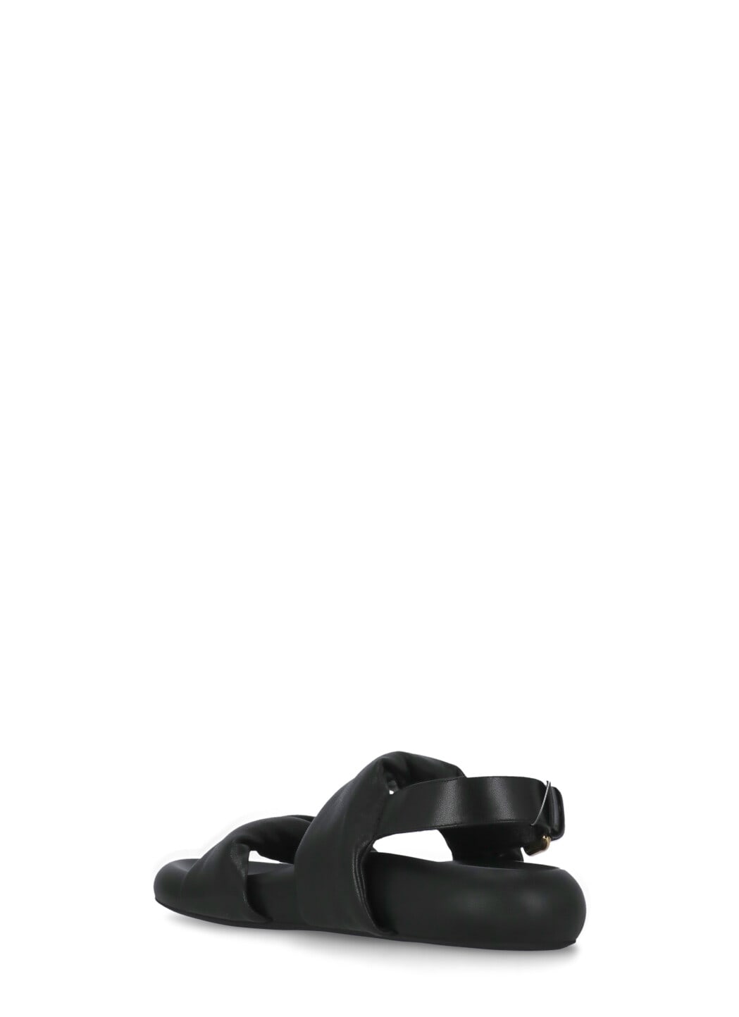 Shop Marni Leather Sandals In Black