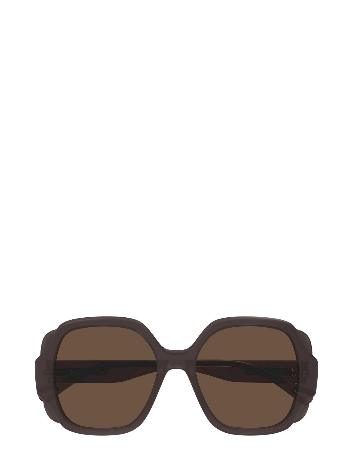 Chloé Square Frame Sunglasses In Black