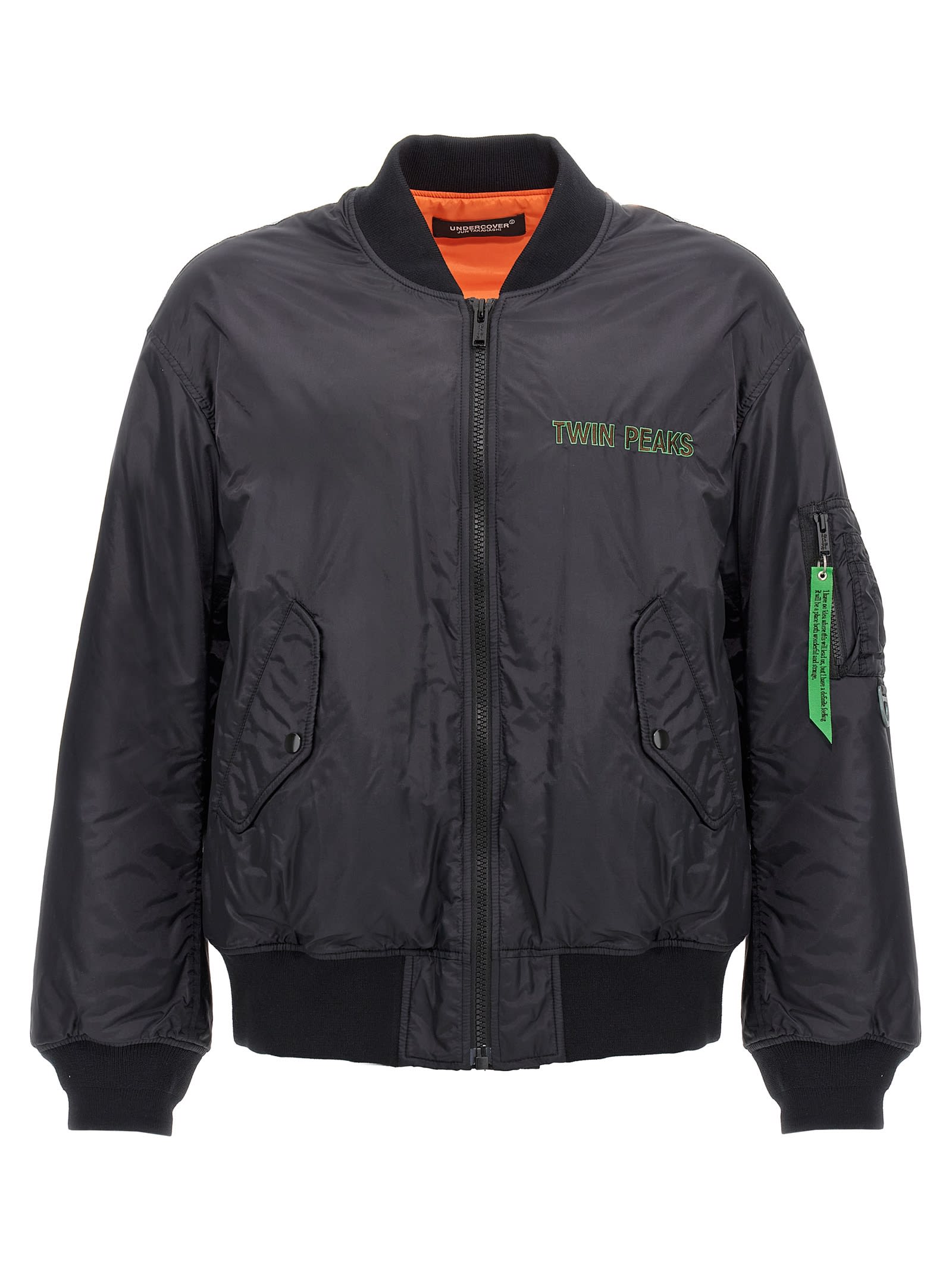 Shop Undercover Twin Peaks Bomber Jacket In Black