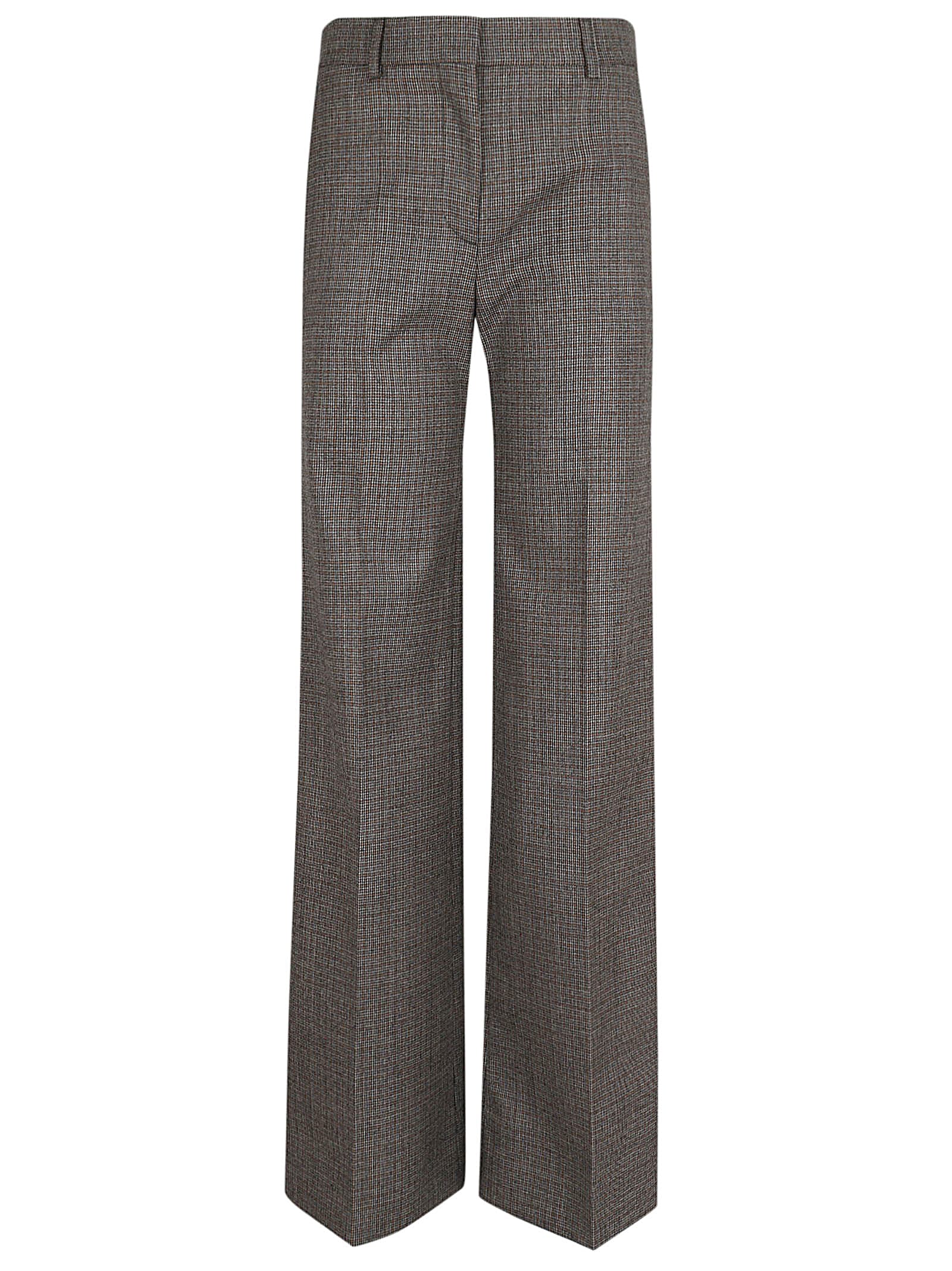 Shop Stella Mccartney Flared Pants In Camel Grey