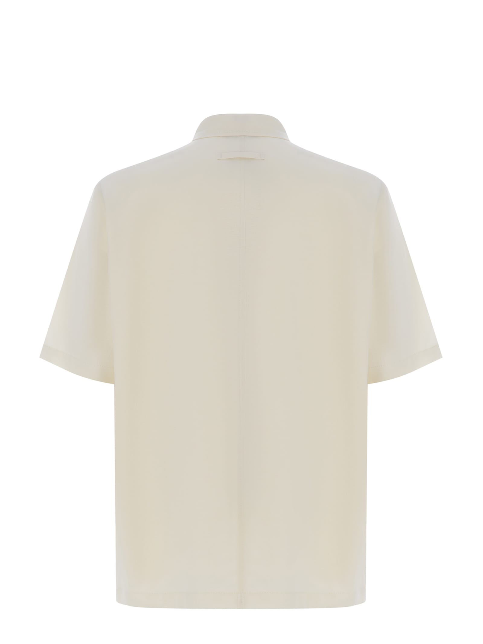 Shop Paolo Pecora Shirt  Made Of Cotton Blend In Beige