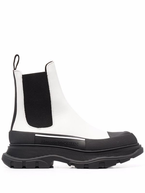 Alexander McQueen Boots Leather Upper And Rubber