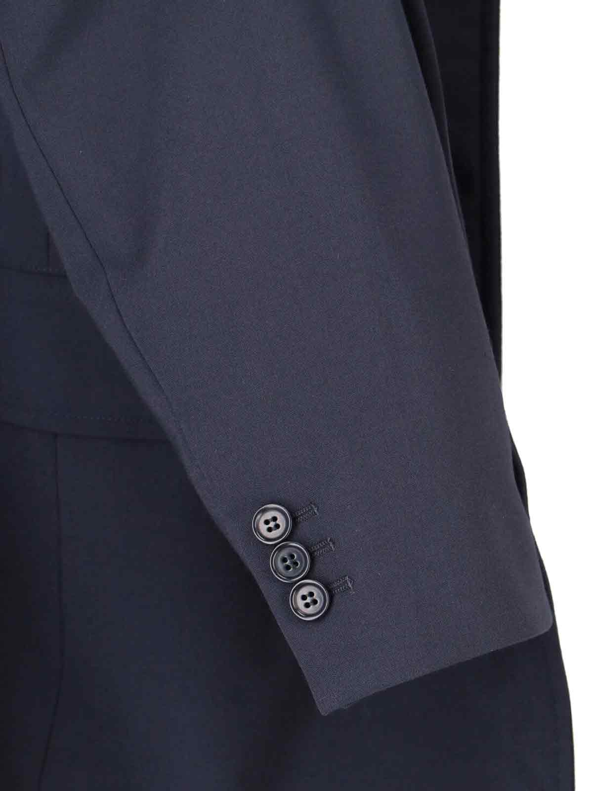 Aspesi Tailored Single-breasted Blazer With Pockets In Blue