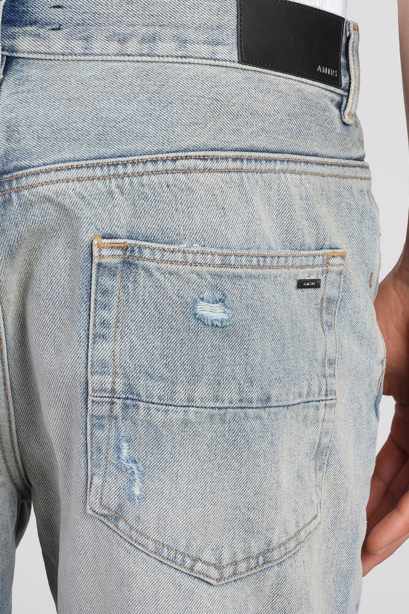 Amiri Jeans In Blue Denim In Antique Indigo