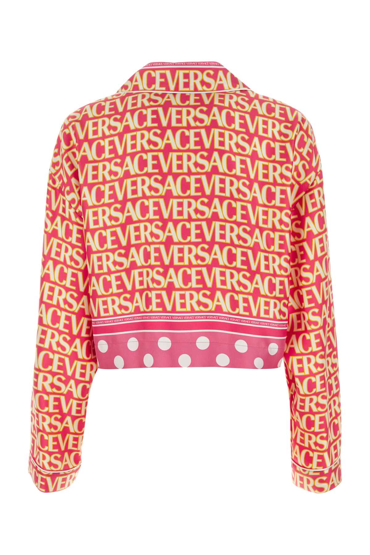 Versace Printed Silk Shirt In 5p150