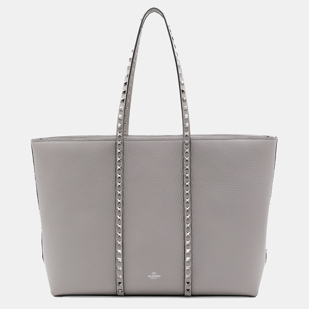 Shop Valentino Grey Leather Totes