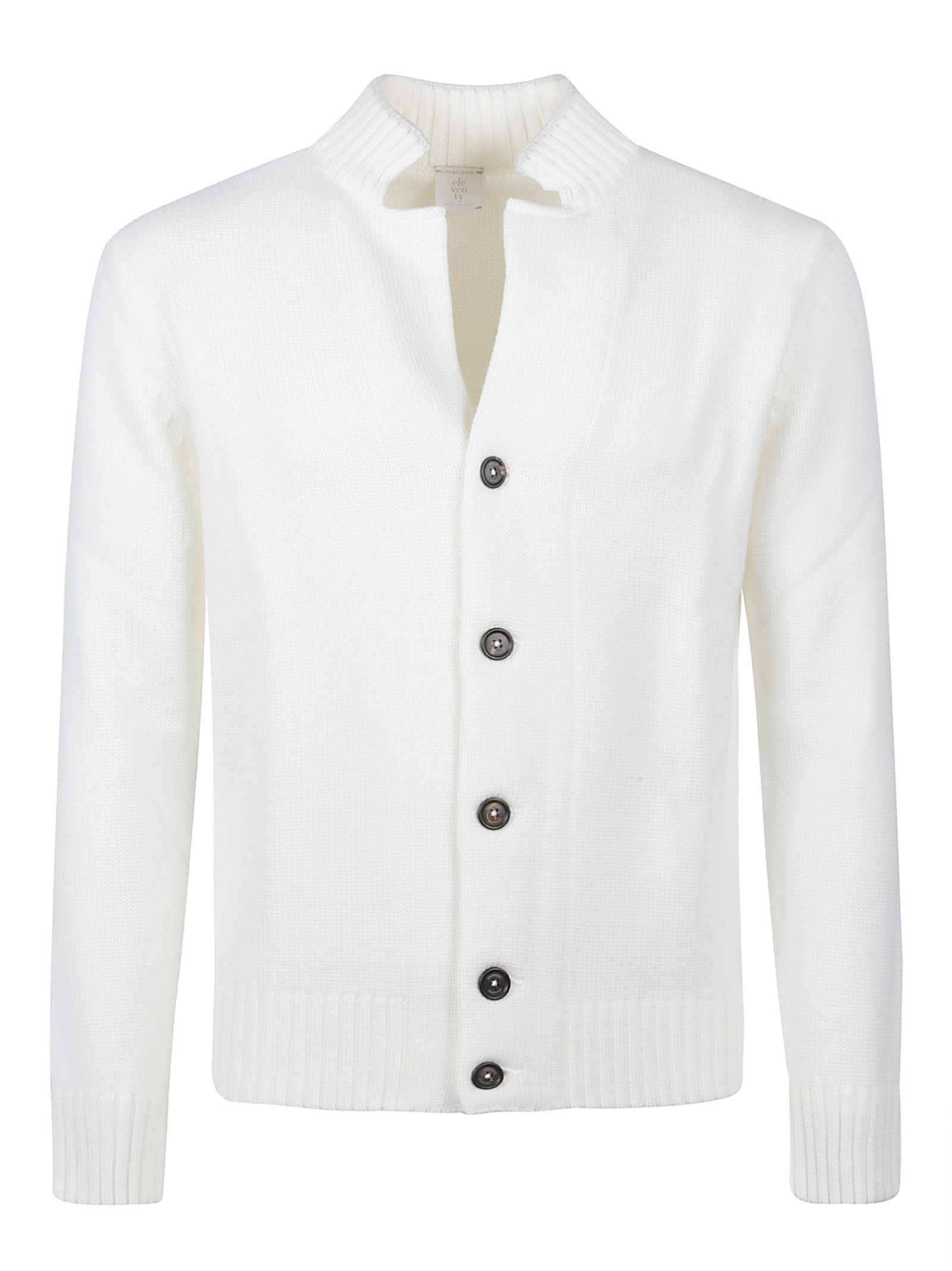 Eleventy Long-sleeved Sweater In White
